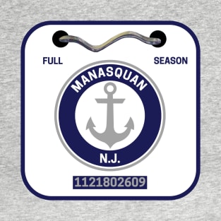 Manasquan New Jersey Beach Badge T-Shirt